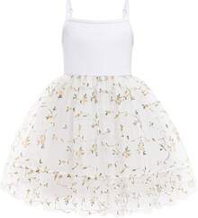2025Toddler Girls Tulle Dress Rainbow Tutu Birthday Princess Dresses Formal Photo Shoot Outfit Summer Clothes 2-6T'Sprout Style' - 白色 - 查看 1