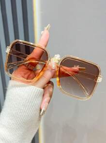 Gafas de moda de 3/6 piezas para mujer con marco geométrico, estilo elegante y bohemio, de estilo moderno y simple, accesorios para exterior, viajes, conducción, camping, fotografía callejera, vacaciones de verano, playa y viajes