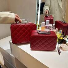 Makeup Bag With Mirror, Foldable Tray Travel Makeup Bag, Professional Makeup Case Designed For Women To Hold All Cosmetics,Makeup Bag,Travel Essential - Multicolor - View 11