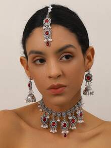 复古奢华南亚风格宫廷礼服套装，适合新娘、伴娘、派对、节日穿着