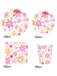 10 pièces Set de vaisselle de fête Daisy groovy : assiettes, gobelets, serviettes. Fournitures de fête Daisy. Ensemble rétro hippie boho de fleurs Daisy boho. Gobelets en papier, couverts de fête. Décorations pour anniversaire, baby shower, mariage, fête hippie Daisy - Multicolore - Voir 10