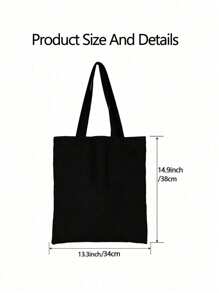 1pc Personalized Canvas Tote Bag,Customised Text,Foldable, Large Capacity&Lightweight, Stylish Versatile,For Women, School Bag/College Backpack Ideal Gifts For Her Women, Rookies & White-Collar Workers, Girlfriend, Pink Girls For Graduation, For Weddings