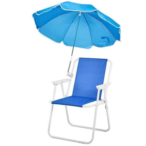 Ratoyal Folding Beach Chair With Umbrella For Adults, Lightweight Porable Camping Chair With 265lbs Capacity For Travel Picnic Concert & Outdoor Activities