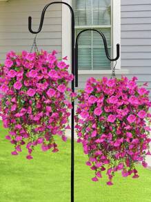 1/2/4PCS Artificial Flower UV Resistant Hanging Plant Silk Morning Glory Vine Eucalyptus Leaves Green Plant Decoration Anniversary Birthday Graduation Wedding Party Outdoor Family Room Porch Garden Courtyard Wall Spring/Summer Decoration