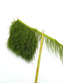 1米彩色真人造鸵鸟毛饰带流苏适用于连衣裙服装装饰缝纫针线活配件工艺品 8-10厘米 - 彩色 - 查看 13