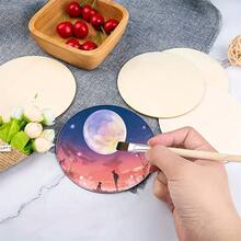 5pcs Unpainted Wooden Circle Rings, Size 4/7.8/11.8 Inch, For Crafts, Christmas Decorations, DIY Projects, Painting, Home Decor, Party Decorations, Holiday Gifts, No Holes