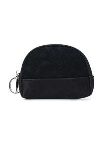 Bolsa Pequena de Moedas com Estampa Trançada em PU, Concha, Miniwallet de Alta Qualidade Delicada, Porta-chaves e Porta-moedas para Mulheres, Carteira de Dinheiro, Miniwallet, Carteira, Itens de Volta às Aulas, Carteira de Moedas