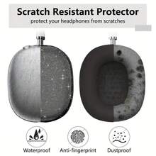 亮片闪光效果保护壳与 Airpods Max 兼容,5 件套闪光效果硅胶保护壳与 Apple 兼容,与 Airpods Max 兼容 - 防水、防尘、防刮、防指纹,360° 保护套采用透明闪光设计,包括透明闪光硅胶保护壳、柔软 TPU 外壳、头带和保护套 - 彩色 - 查看 5