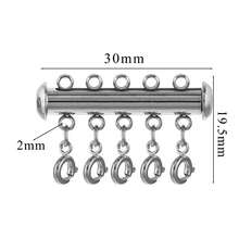 1pc Stainless Steel Multi-Layer Bracelet, Sliding Lock Bracelet Necklace Connector With Open Ring, Spring Ring Clasp And Tube Clasp, For Necklace Jewelry Making - 1/pack - View 11