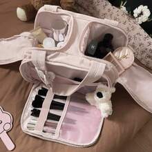 Multineos Comercial Large Capacity Portable Cosmetic Bag Travel Portable Cosmetic Wash Storage - Pink - View 4