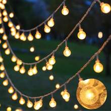 1包10/20/40/80颗LED水晶球串灯，电池供电，室内仙女灯，防水球形吊灯，适用于卧室、花园、树木、露营、婚礼派对装饰 - 多顏色 - 查看 23