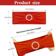 10 Stück Stuhlschärpen aus Spandex mit Schleife, elastische Stuhlbänder mit Schnallenverschluss, geeignet für Hochzeits- und Eventdekoration, Bankettdekoration, Stuhlschleifen, Stuhlrückenbezüge