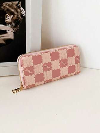 女士高品质纯色 PU 皮革钱包简约时尚手提包适合旅行和送礼女士钱包钱包长钱包