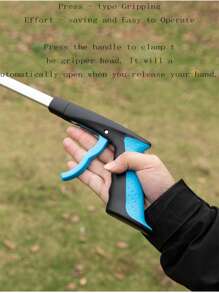 2PCS折叠垃圾夹加厚铝合金卫生垃圾夹多功能拾取器 - 彩色 - 查看 7