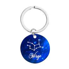 不锈钢 12 星座钥匙扣 - 带环钥匙扣，十二生肖设计，适合背包和钱包装饰，单个，情人节的理想礼物 - 女士钥匙扣（白羊座/金牛座/双子座/天秤座/摩羯座）汽车配件可爱哥特 Y2k 包配件挂绳带身份证夹汽车配件包饰