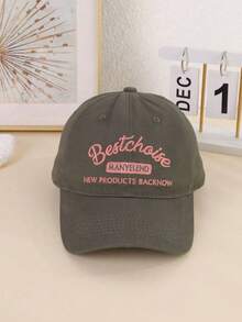 1pc Unisex Letter Thickened Best Choice 3D Embroidered Fashion Baseball Cap - A - View 11