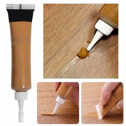 12 色 3 件装木质家具修补腻子，填补家具裂缝和缝隙，多色划痕和裂缝填料，适用于椅子、桌子和地板 - 易于使用，去除划痕，适用于家庭使用的各种颜色
