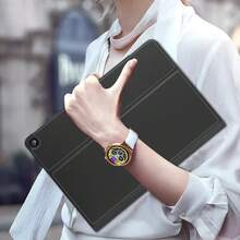 Flip Tablet Protective Case Suitable For Galaxy Tab A9 Plus 10.95", S9 FE 10.9", Tab A9 8.7", Fire HD 8 Tablet, Fire HD 10 Tablet, And 10th & 11th Gen A16 - Black - View 9