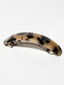 1个复古优雅豹纹椭圆形弹簧夹发夹，适用于马尾辫/发髻，适合细软短发，学生用品，动物纹印花，发饰，头部饰品，女士发饰 - 彩色 - 查看 7