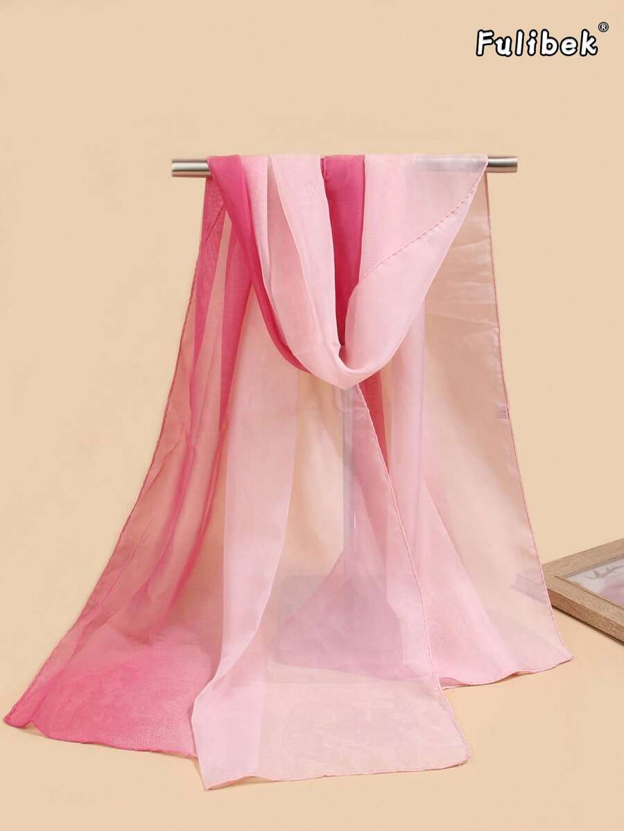 1 件春季新款轻质雪纺印花小围巾/披肩，适合日常使用