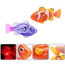 1/4 件儿童电子鱼洗澡玩具宠物玩具游泳机器鱼带 LED 灯儿童水上游泳池浴缸玩具趣味礼物