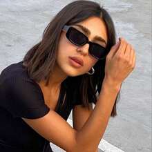 20pcs/Pack Retro Small Rectangle Glasses, Thick Frame Square Party Glasses, Suitable For Women And Girls