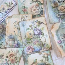 30 Tờ Giấy Sổ Lưu Niệm Cổ Điển Hoa Chất Liệu Giấy Rác Tạp Chí Vật Dụng DIY Thêu Sò Cắt Dán Trang Trí Tường Nhật Ký Giấy Thủ Công - Nhiều màu - Xem 19