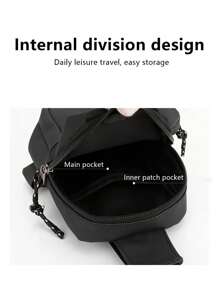 1 buc geantă mini crossbody pentru bărbați, geantă de telefon, geantă de umăr diagonală multifuncțională pentru sporturi în aer liber, drumeții, alergare, ciclism, călătorii, serviciu, geantă de mesager simplă la modă