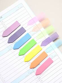 140 Sheets Of 1 PET Arrow Index Sticker Book Topic Label Paper Translucent Plastic Sticky Notes,School Supplies,Back To School