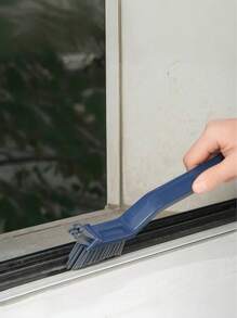 1 pieza Cepillo de limpieza para el baño, cepillo para ranuras, cepillo de limpieza multifuncional, cepillo de limpieza de ventanas con clip para centros comerciales, cepillo de limpieza de ranuras multifuncional para la cocina, artículos de limpieza, adecuado para la cocina y el baño