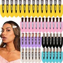 60pcs Flexible Hair Clips - Crease-Proof Hair Clips, For Styling Partitions, Hair Clips, Suitable As Small Gifts For Women Salon Hairstyles, Bangs, Waves, Makeup - Multicolor - View 1