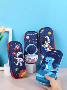 1pc 3D Cartoon EVA Waterproof Writing Pen Stationery Storage Case - Back To School - Multicolor - View 2