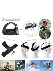 7 件 GoPro 配件套件、相机安装带、户外骑行手机支架、相机拍摄支架、头部和胸部安装带、运动相机配件套装 - 彩色 - 查看 6