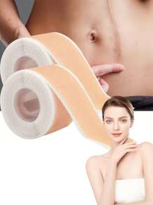 Invisible Silicone Scar Covering Tape, Reusable Silicone Scar Covering Tape - For C-Section, Acne, Burns, Surgery And Stretch Marks - Smooth, Moisturizing Light Beige Solution, Improvement Patch | Flexible Application | Multifunctional Skin Care For Surgery, Burns, Postpartum Scars, Fragrance-Free, Personal Care Must-Have, Tattoo Accessory