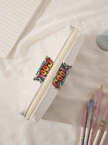 1 件卡通游戏机图案灯芯绒铅笔盒，文具收纳袋，双面印花文具袋，便携式多功能办公文具铅笔收纳，送给同学、朋友、宰牲节、节日、学校用品、返校的礼物