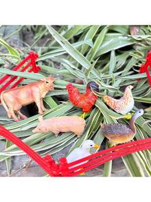 12 件 3-6 英寸农场动物模型套装,实心 PVC 软橡胶材料,公鸡、母鸡、鹅、鸭子、猪、山羊、狗、绵羊、牛、牛、驴、马、蛋糕装饰,逼真的动物动作模型,儿童生日益智玩具,微型动物,玩具谷仓,摇马,农场动物,农场玩具,马玩具,小动物玩具,橡胶动物,动物农场玩具,农场动物,农场玩具,马玩具 - 彩色 - 查看 9