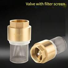 Brass Foot Valve, Water Pump Bottom Valve, Check Valve With Filter, Foot Valve Filter No Return Valve Foot Valve Strainer-DN15-1/2" DN20-3/4" DN25-1" - Màu vàng - Xem 2