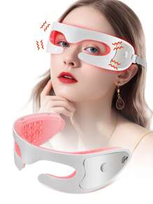 Hailicare 3D Eye Vibrator Massager 3 Modes USB Rechargeable Eye Massage Beauty Machine Vibration LED Light Therapy Eye Care For Relieve Eye Fatigue Eye Bags Lighten Dark Circles Smooth Eye Fine Line - White - View 1