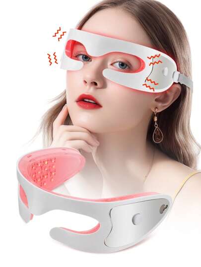 Hailicare Masajeador vibrador 3D para ojos con 3 modos, recargable por USB, máquina de belleza con vibración, terapia de luz LED para cuidado de los ojos, para aliviar la fatiga ocular, las bolsas de los ojos y suavizar las líneas finas alrededor de los ojos