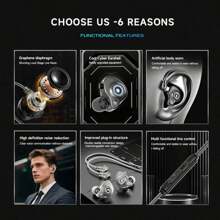 入耳式动圈耳机 HIFI 重低音音乐耳塞 运动降噪耳机（可拆卸耳塞）