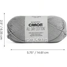 Caron All Day Cotton - Paquete de 3 hilos de algodón% mercerizado dorado de 173 yardas - Color de malva - Ver 9
