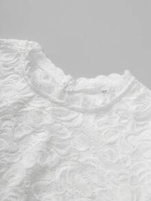 ii Bavarian Oktoberfest Costume Traditional Dirndl Floral Lace Blouse Classic Tops, Halloween - White - View 4