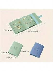 Foldable Jewelry Storage Bags And Clutch Bags, Practical Travel Jewelry Organizing And Carrying Bags, Earrings, Necklaces, Rings, Jewelry Bags, Jewelry Roll Bags, Cosmetic Bags, Waterproof Travel Jewelry Bags, Portable Jewelry Storage, Necessary Travel Accessories And Suitable For School Use Travel Essentials Travel Bag Vacation Holiday Back To School School Stuff Jewellery Box Jewelry Organizer
