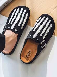 Men's Slippers 2025 New Summer Slip-On Open Toe Slippers, Men's Backless Adjustable Strap Faux Leather Slides, Premium Suede Leather Wood Look Sandals, Classic Casual Outdoor Streetwear Fashion Clogs Men's Beach Sports