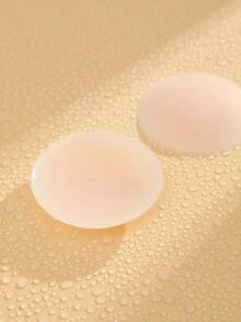 2pcs Premium Packaging Reusable Silicone Nipple Cover Boob Pads, Non-Adhesive Washable Nipple Pasties Women, Suitable Wedding Dress, Backless Dress, Photography, Evening Gown, Party Accessories 5INF - Màu be - Xem 2