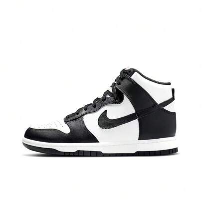  Nike Dunk Low High-Top Sneakers, Women's, Black And White, Panda Design