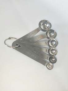 6 件套不锈钢量勺，厨房烘焙用量勺，精确食物测量 - 彩色 - 查看 11