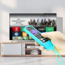 Glow Silicone Remote Cover Compatible For Roku Steaming Stick Voice Express Premiere Remote Case Compatible With  Roku Smart TV Remote Control Replacement Glow In The Dark Glow Blue - Màu xanh phát sáng - Xem 2