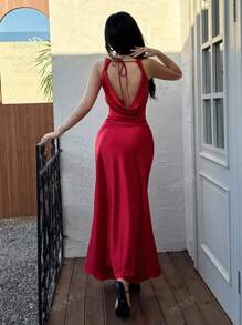Nouvelle arrivée d'été DEEKA Robe de soirée longue en satin sexy à la mode pour femmes, convient pour les banquets
