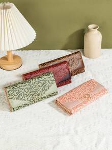 Furlong Lach 1 件女士复古浮雕优雅时尚手拿包钱包高品质简约设计多卡位大容量多功能长款钱包女式奖学金钱包钱包